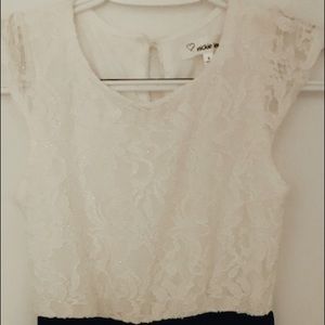 black and white lace nickie lew dress